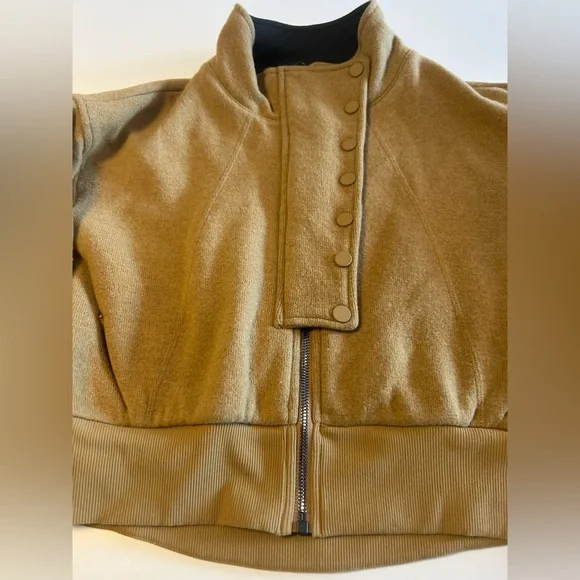Alo Yoga, Brown Strut Cropped Jacket, Sz M - Picture 4 of 14